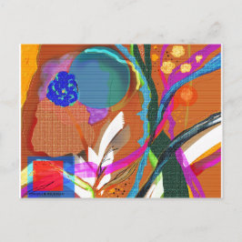 Abstrakte digitale Exploration - Postkarte 3