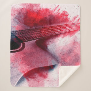 Abstrakte digitale Gitarrenmalerei, abstrakt,  Sherpadecke