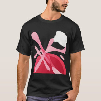 Abstrakte digitale Kunst mit dynamischen überlappe T-Shirt