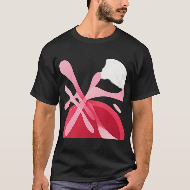 Abstrakte digitale Kunst mit dynamischen überlappe T-Shirt (Vorderseite)