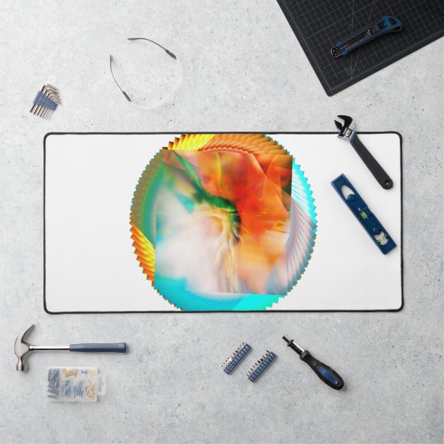 Abstrakte digitale Kunst Schreibtischunterlage (Arbeitsplatz)