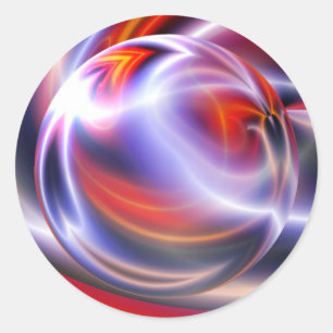 Abstrakte digitale Malerei Runder Aufkleber