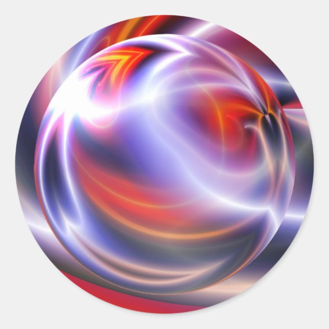 Abstrakte digitale Malerei Runder Aufkleber (Vorderseite)