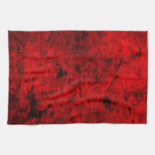 Abstrakte Digitalgrafik in Red Black Grunge Handtuch