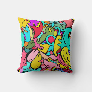 Abstrakte Doodle Art Kissen