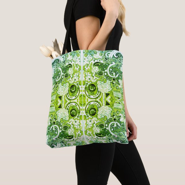 Abstrakte Doodle-Kunst Tasche (Von Nahem)