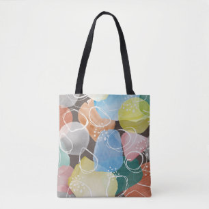 Abstrakte Doodles: Minimalistische Wasserfarbe Kun Tasche