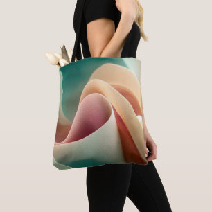 Abstrakte Draperie mit pastellfarbenem Farbverlauf Tasche