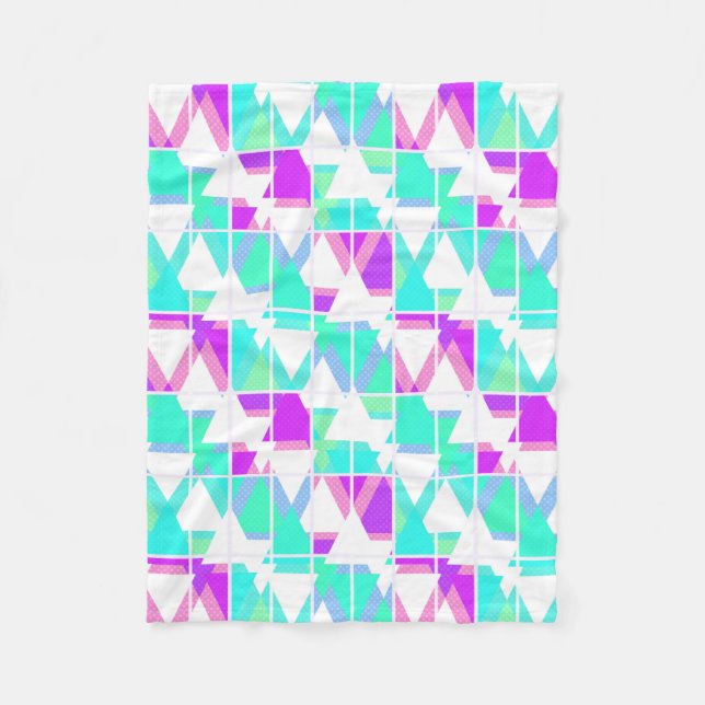 Abstrakte Dreiecke formen geometrische Druckmuster Fleecedecke (Vorderseite)
