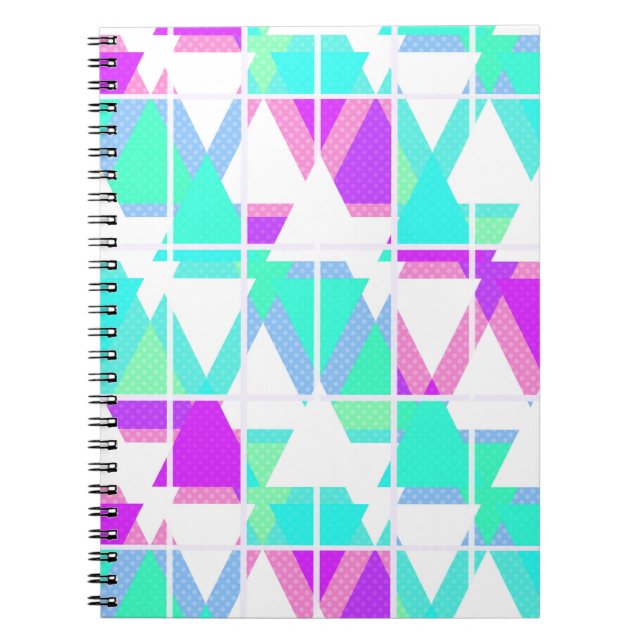 Abstrakte Dreiecke geometrisch modernes Muster Notizblock (Vorderseite)