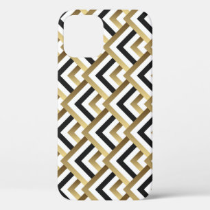 Abstrakte Dreiecke: Gold Black Seamless Case-Mate iPhone Hülle