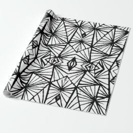 Abstrakte Dreiecke Lino Geschenkpapier