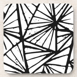 Abstrakte Dreiecke Lino Getränkeuntersetzer