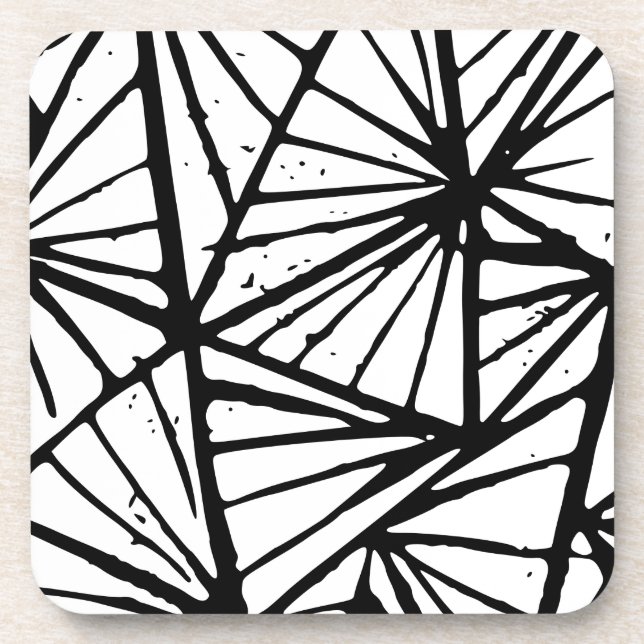 Abstrakte Dreiecke Lino Getränkeuntersetzer (Vorderseite)