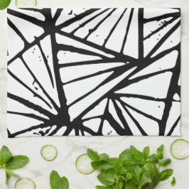 Abstrakte Dreiecke Lino Print Kitchen Handtücher