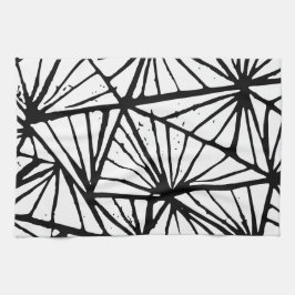 Abstrakte Dreiecke Lino Print Kitchen Handtücher