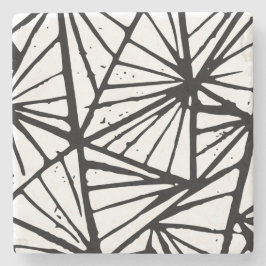 Abstrakte Dreiecke Lino Print Stone Untersetzer