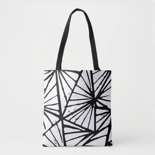 Abstrakte Dreiecke Lino Tasche (Vorderseite)