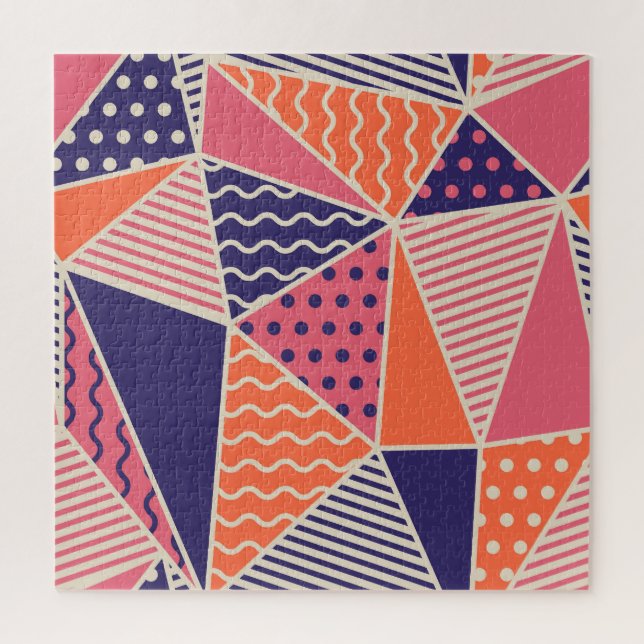 Abstrakte Dreiecke: Vintager geometrischer Hinterg (Vertikal)