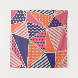 Abstrakte Dreiecke: Vintager geometrischer Hinterg Wandteppich