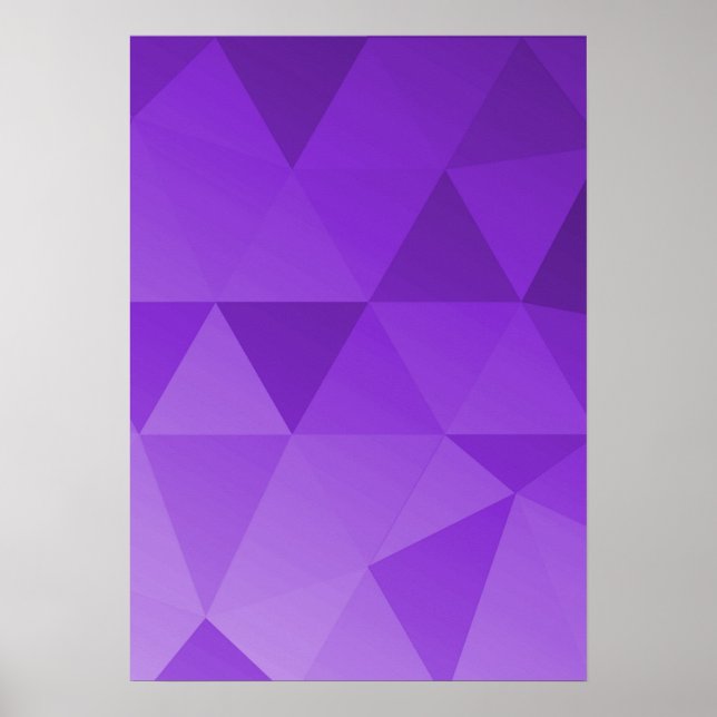 Abstrakte Dreiecks-Kunst - Rottöne Poster (Vorne)