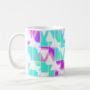 Abstrakte Dreiecksformen geometrischer Druck Kaffeetasse
