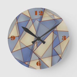 Abstrakte Dreiecksmanschette Runde Wanduhr