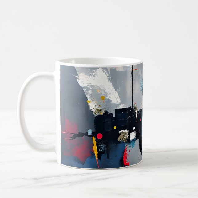 Abstrakte Dunkelheit Kaffeetasse (Links)