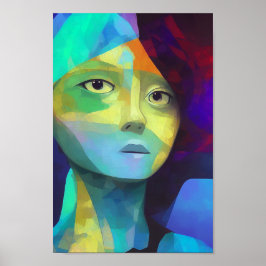 Abstrakte einer schönen Girl Conceptual Art Poster
