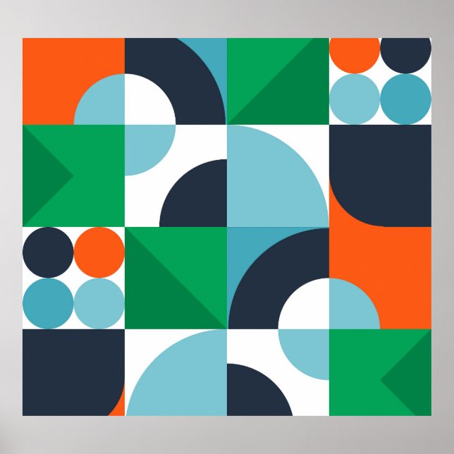 Abstrakte, einfache Formen Poster (Vorne)