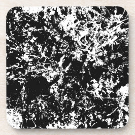 Abstrakte Eisbildung in Schwarz und Weiß Getränkeuntersetzer