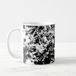 Abstrakte Eisbildung in Schwarz und Weiß Kaffeetasse