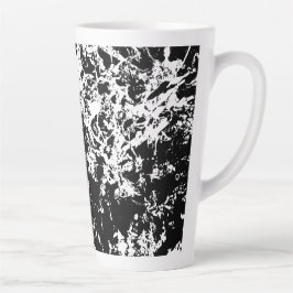 Abstrakte Eisbildung in Schwarz und Weiß Milchtasse