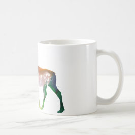 Abstrakte Elch-Silhouette Kaffeetasse
