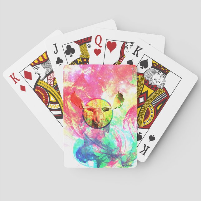 Abstrakte Elchspielkarten Spielkarten (Rückseite)