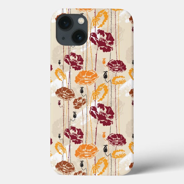 Abstrakte Elegance Blumenmuster 4 Case-Mate iPhone Hülle (Rückseite)