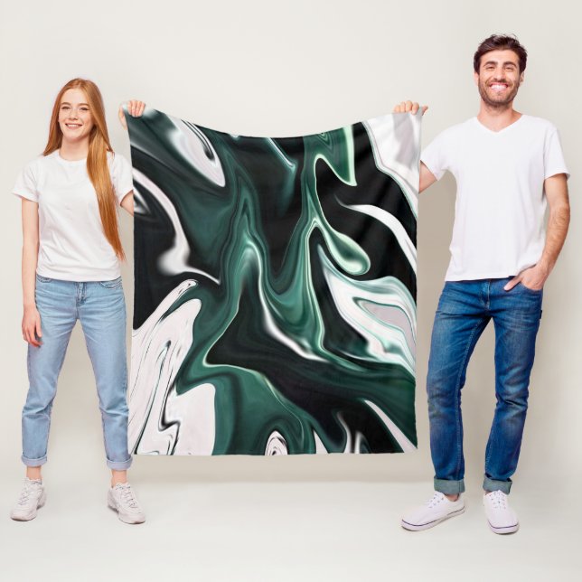 Abstrakte, elegante Fließstruktur aus flüssigem Ma Fleecedecke (Beispiel)