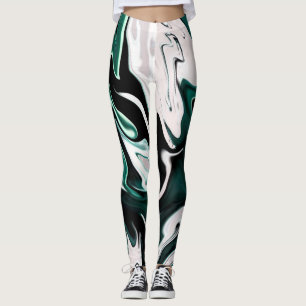 Abstrakte, elegante Fließstruktur aus flüssigem Ma Leggings