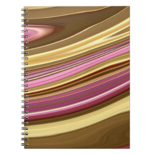 Abstrakte, elegante Fließstruktur aus flüssigem Ma Notizblock