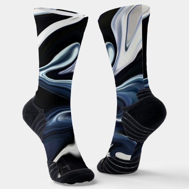 Abstrakte, elegante Fließstruktur aus flüssigem Ma Socken (Gewinkelt)