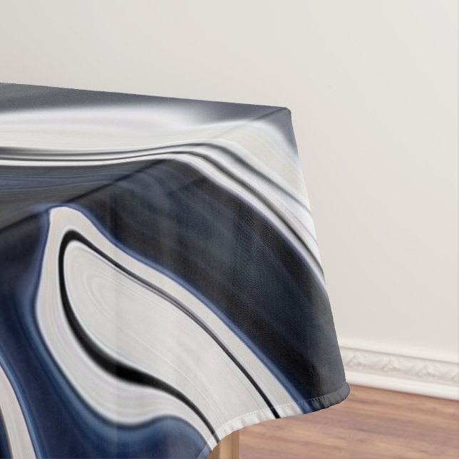 Abstrakte, elegante Fließstruktur aus flüssigem Ma Tischdecke (Beispiel)