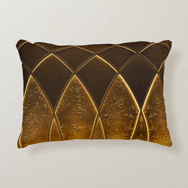 Abstrakte elegante Kunst Deko geometrisch verziert Dekokissen (Vorderseite)