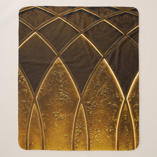 Abstrakte elegante Kunst Deko geometrisch verziert Sherpadecke (Vorderseite)