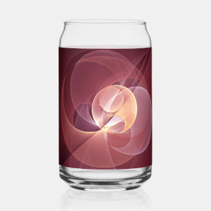Abstrakte Elegante Moderne Weinrote Fraktal-Kunst Dosenglas
