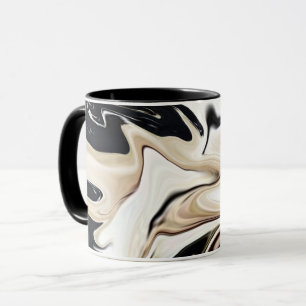 Abstrakte elegante Retro-Farben digitale flüssige  Tasse