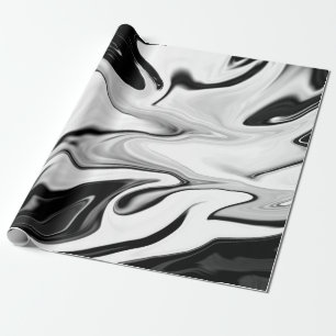 Abstrakte, elegante Retrofarben, digitale Flüssigk Geschenkpapier