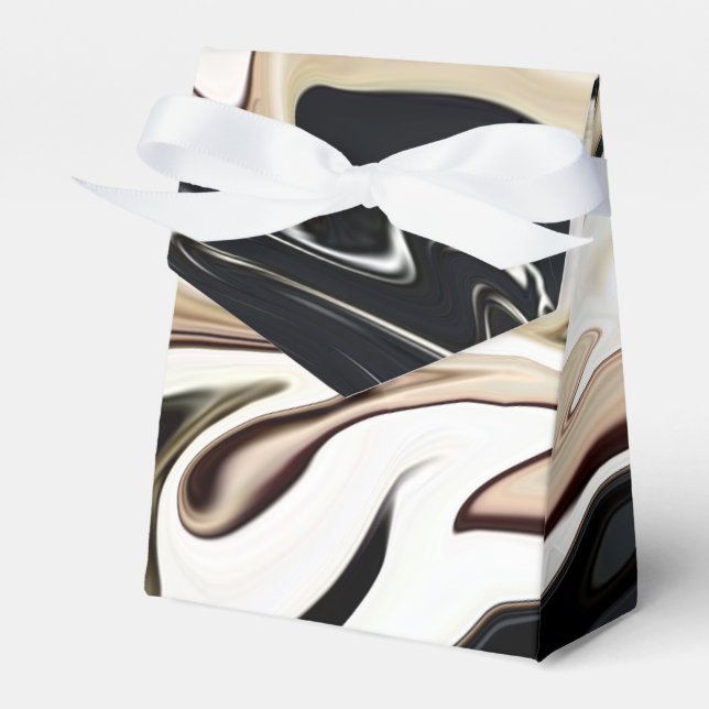 Abstrakte, elegante Retrofarben, digitale Flüssigk Geschenkschachtel (Vorderseite)