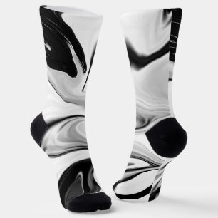 Abstrakte, elegante Retrofarben, digitale Flüssigk Socken