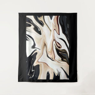 Abstrakte, elegante Retrofarben, digitale Flüssigk Wandteppich