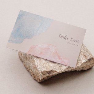 Abstrakte elegante Shimmery Watercolor Business Ca Visitenkarte